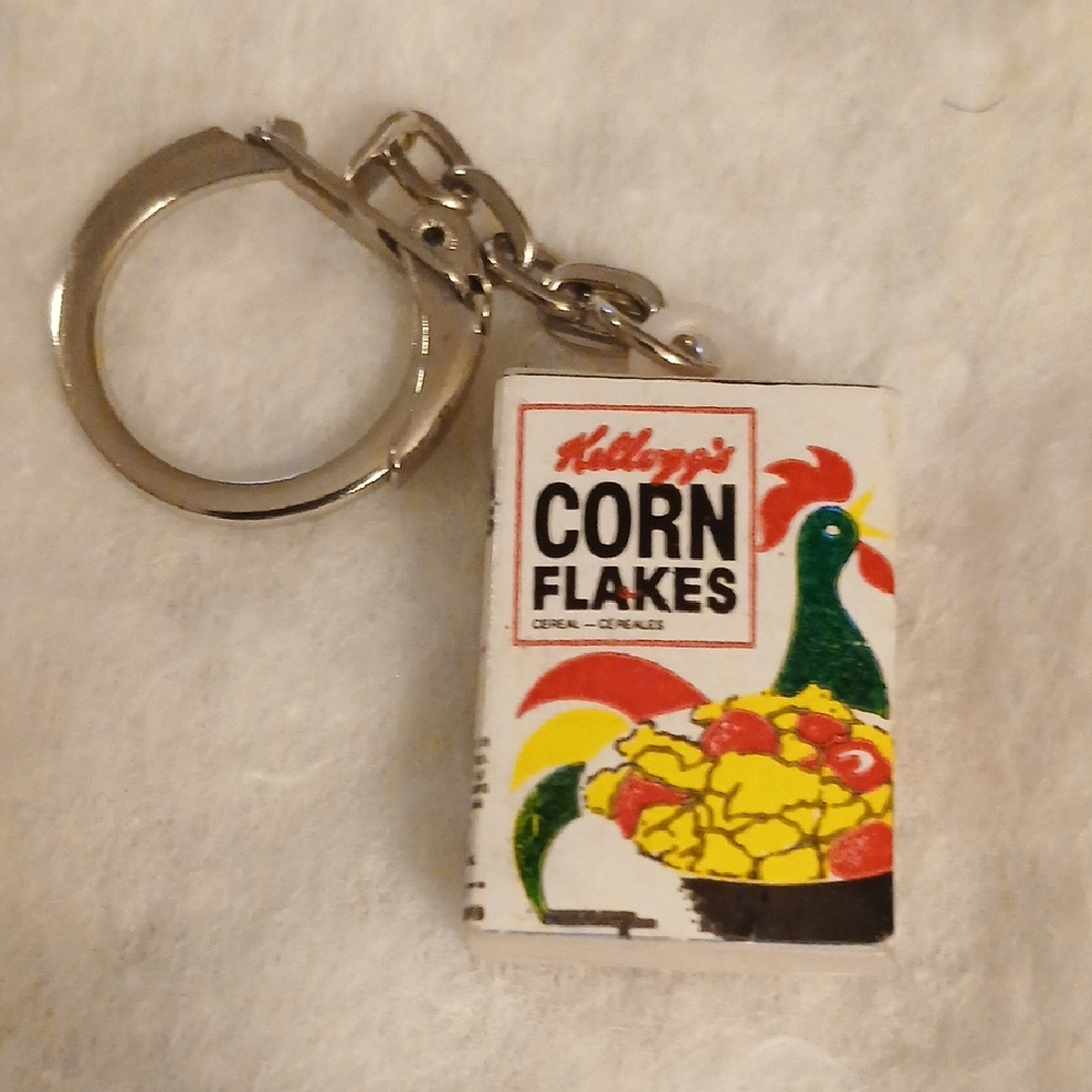 Kellogg's Corn Flakes Mini Keychain - White, Yellow, Red, Green